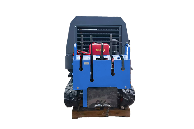 Tracked small mobile screw air compressor